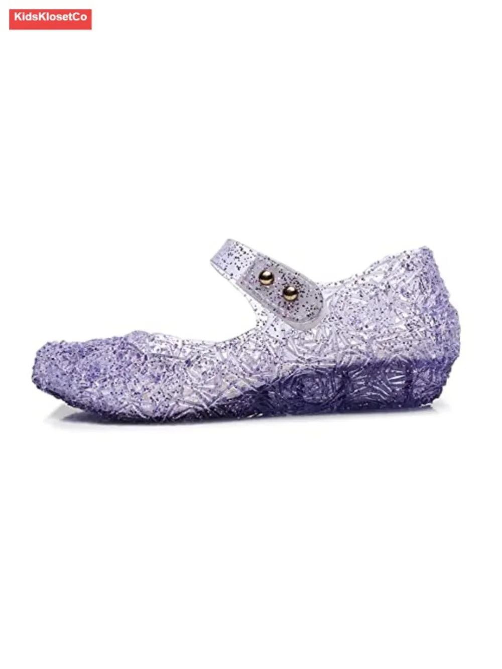 Girls Jelly Shoes Princess Sandals Glitter Toddler Flats Dress Up Cosplay